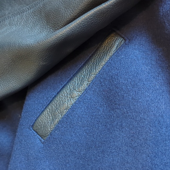 Wool and leather varsity jacket - Picture 2 of 4